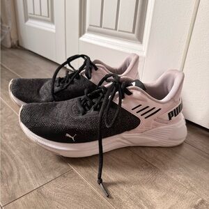 Puma Women’s Black and Light Pink Athletic Sneakers
